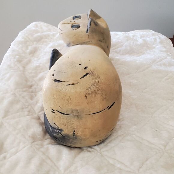 Hand Carve Wood Cat - Picture 5 of 10